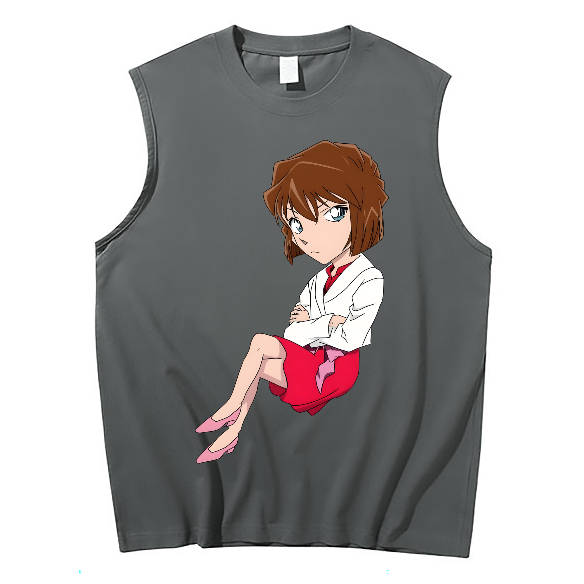 （画像用） 名探偵コナン 灰原 哀 はいばら あい Detective Conan Anita Hailey、Vi Graythorn Haibara Ai コットン100％タンクトップ（フロントプリント）